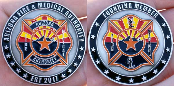 Arizona Fire and Medical Authority challenge coin